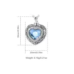 Blau funkelnder Herz Flacon oder Urne “Forever in my Heart” | 925 Silber Medaillon brand: Eudora