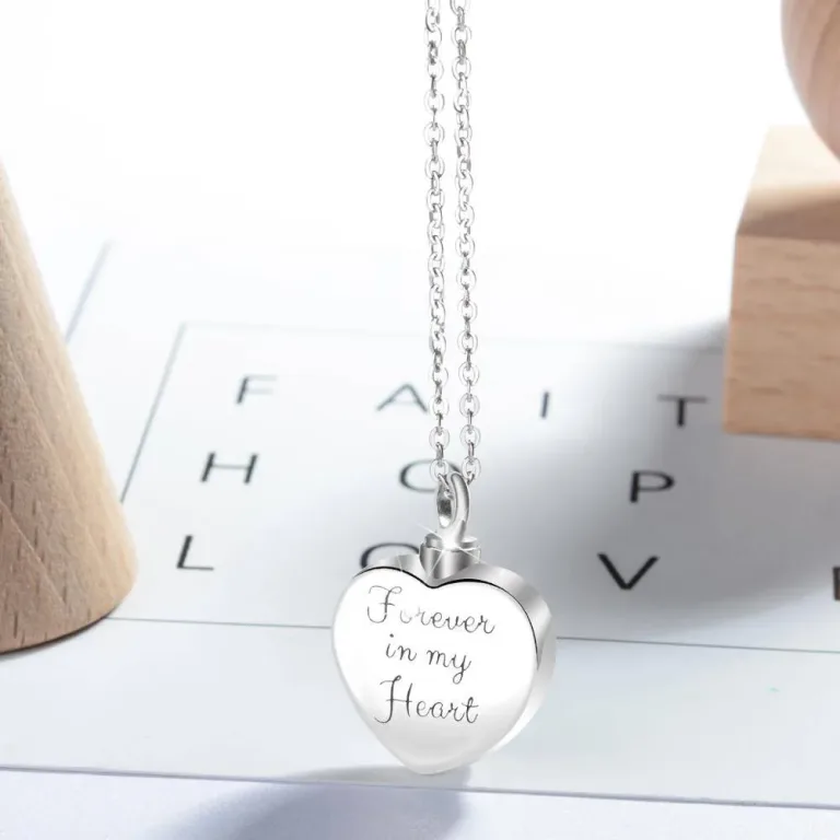 Blau funkelnder Herz Flacon oder Urne “Forever in my Heart” | 925 Silber Medaillon brand: Eudora