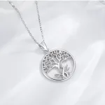 Doppelter Lebensbaum als Liebespaar, Unendlichkeit und ewige Liebe | 925 Silber Anhänger – Bild 5