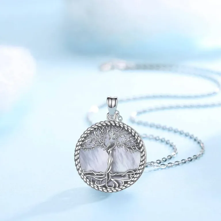 Lebensbaum mit Mutter-Göttin auf Perlmutt | 925 Silber Anhänger brand: Eudora