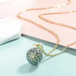 Vergoldeter Klangkugel-Anhänger oder Bola mit türkiser Emaille | Engelsrufer brand: Eudora