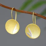Runde mattierte Ohrringe in Gold oder Silber, Mini Ohrhänger | 925 Silber Ohrschmuck brand: Lotus Fun