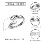 Breiter offener Ring mit Löwenzahn Pusteblumen “I am enough”, Selbstliebe | 925 Silber Ringe brand: StrollGirl