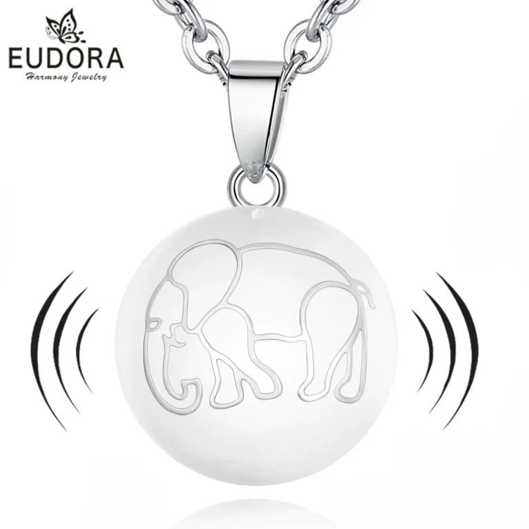 Chakra Mond Wolf Amulett, 925 Silber Anhänger mit Zirkonia-Kristallen. Mondwolf Halskette, filigranes Wolf-Design im Halbmond.